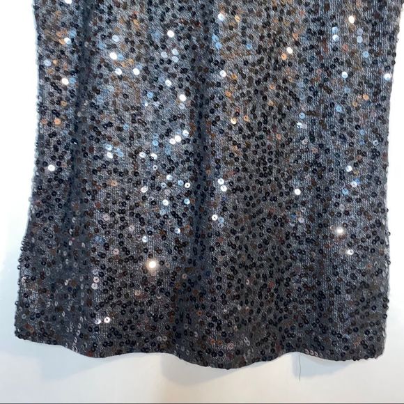 Express Black Sequin Women's Top - Picture 4 of 9